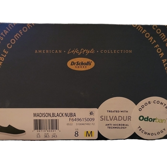 Dr. Scholl's Madison Slip-on Sneakers in Black Smooth •Size 8•NWT - Picture 7 of 12